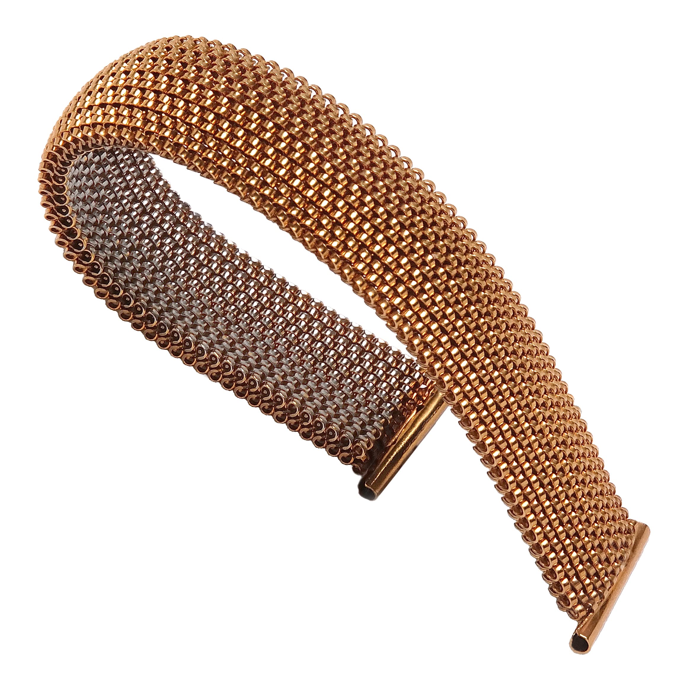 Produktbild von Dcasmo Fixoflex Uhrenarmband Vintage - Edelstahl Flexband 16-22mm