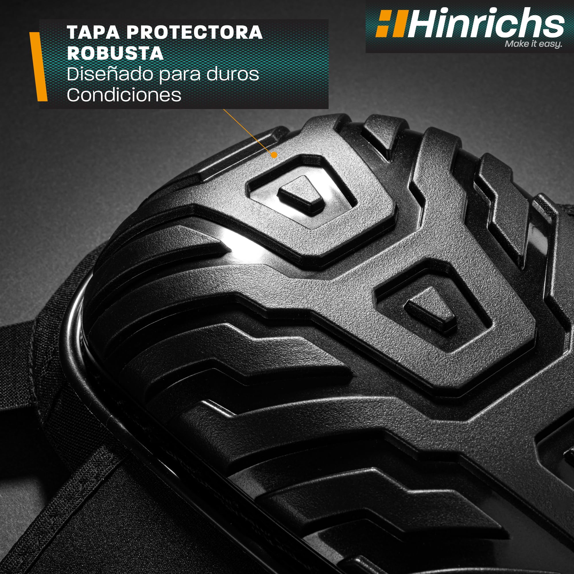 Hinrichs Rodilleras Profesionales Trabajo - Rodilleras de Trabajo - Rodilleras de Trabajo Alicatadores - Rodilleras ajustables para Artesanos, Soladores, Jardinería - Rodilleras protectoras Trabajo