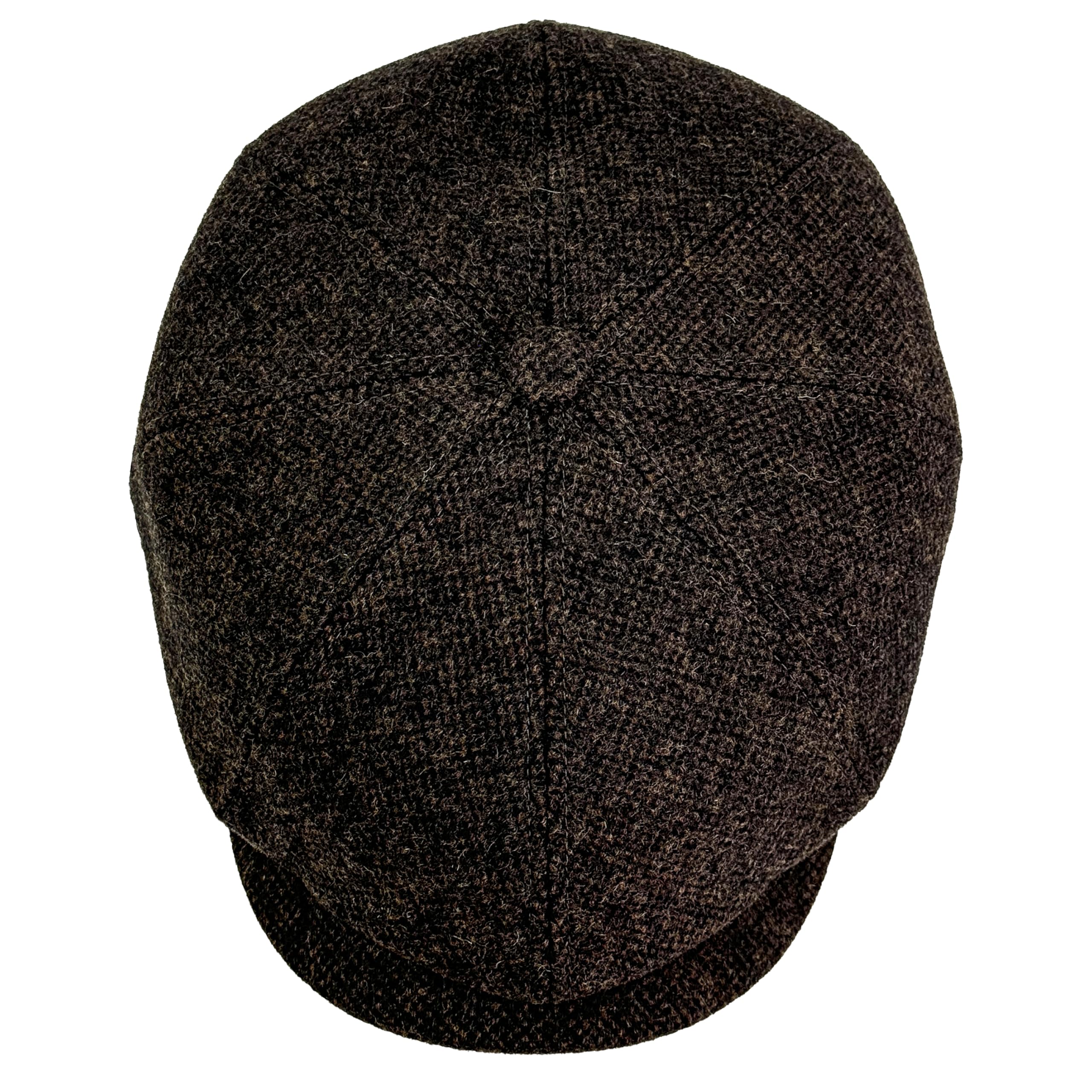 Schiebermütze Herren – Schirmmütze Flatcap Newsboy Cap – Mütze mit Steppfutter - 100% Wolle – WEROR-432.1
