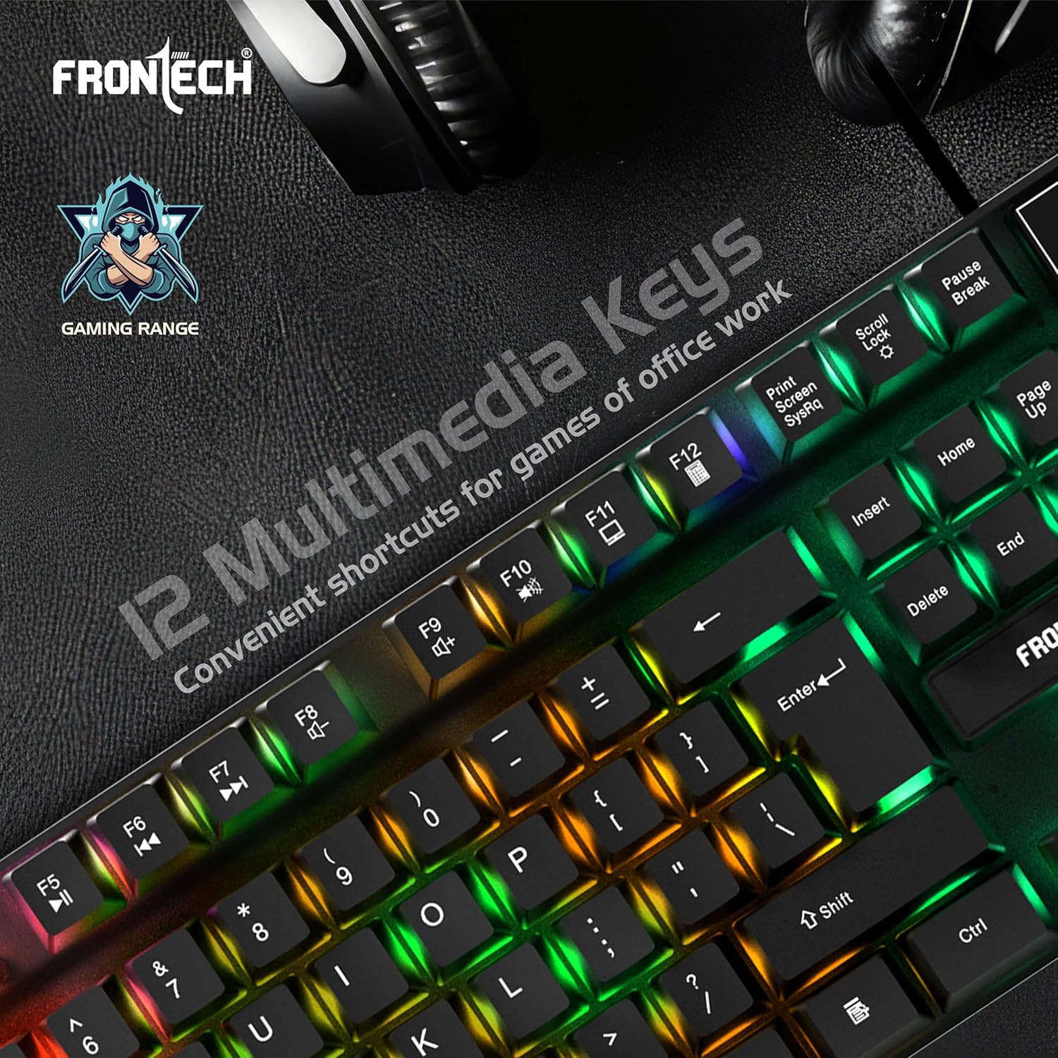 FRONTECH Wired Gaming Combo Keyboard and Optical Mouse with RGB Backlight Effects| 104 Membrane Keys | USB Plug & Play | Ergonomic & Comfortable Design (KB-0040, Black) Review: Your Gateway to Affordable RGB Gaming in India? Review India 2025