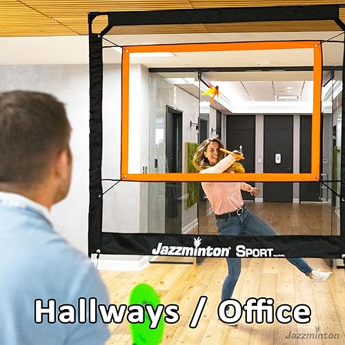 Miniatura 6 de Jazzminton -Sport – El juego de pádel original con red para interiores y exteriores – Diversión familiar activa, amigable con las articulaciones