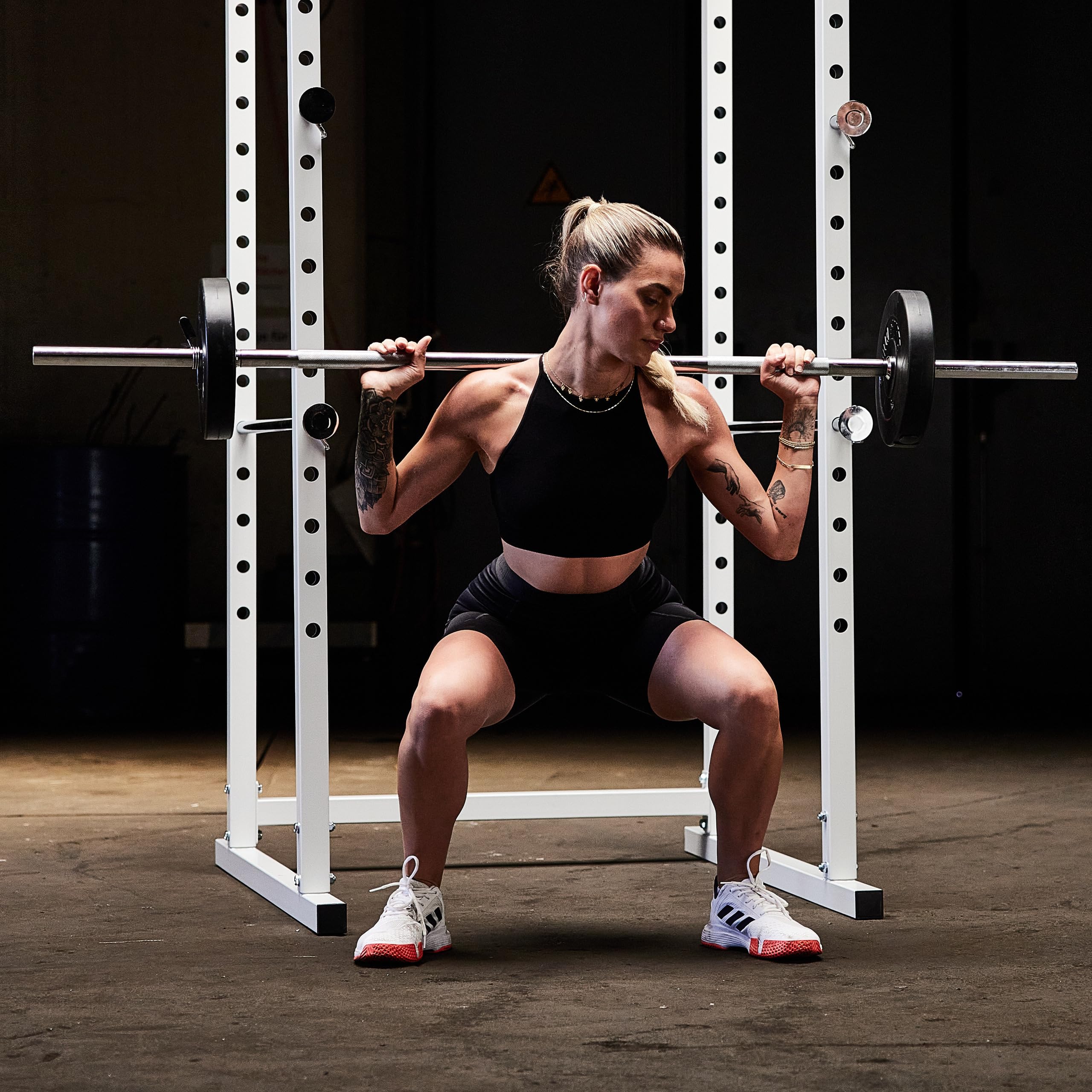 Gorilla Sports® Haltère Longue 170 cm de Barre Chrome avec Fermeture à Ressort en Standard Norme pour entraînement de Culturisme et Le Fitness