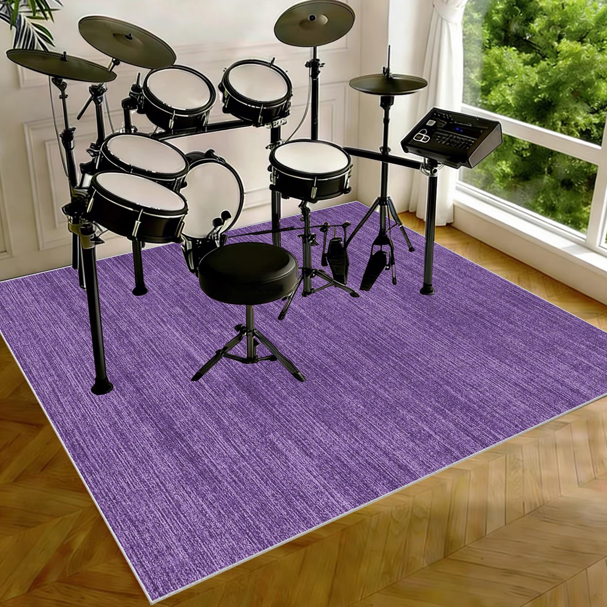 180 x 140 cm Drum Teppich Schlagzeug Teppich Schallschutz Teppich Schallschutzmatte rutschfeste Trommel Teppiche Quadratische Drum Matte Schallschutzdecke für Bass Drum Snare Usw Schlagzeugteppich