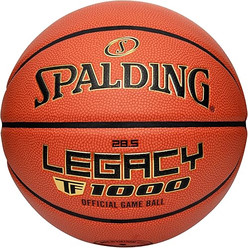 Spalding Legacy TF-1000 Indoor Game Basketballs, Moisture Wicking Microfiber Composite Cover, High School & College Approved