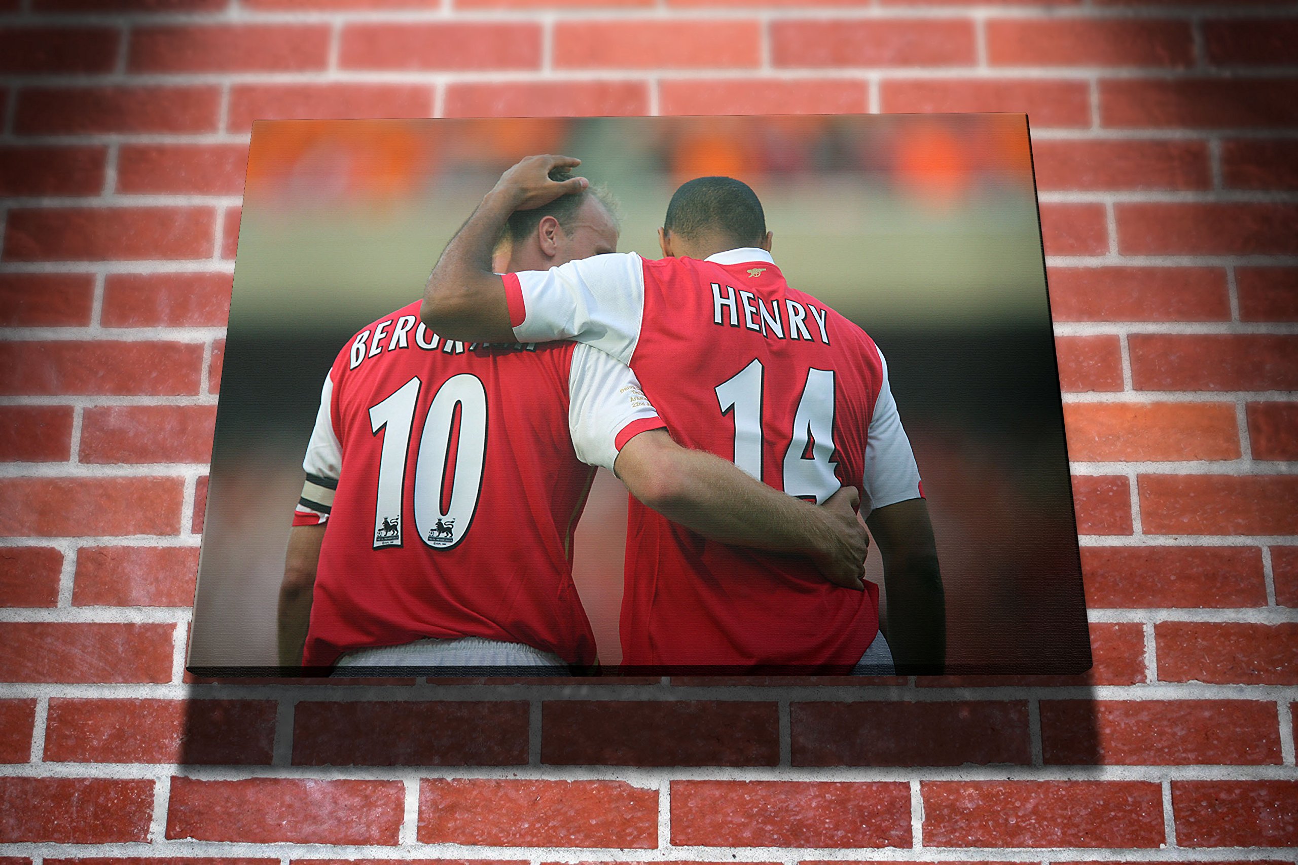 Dennis Bergkamp and Thierry Henry Arsenal Football Gallery Framed Canvas Art Picture Print