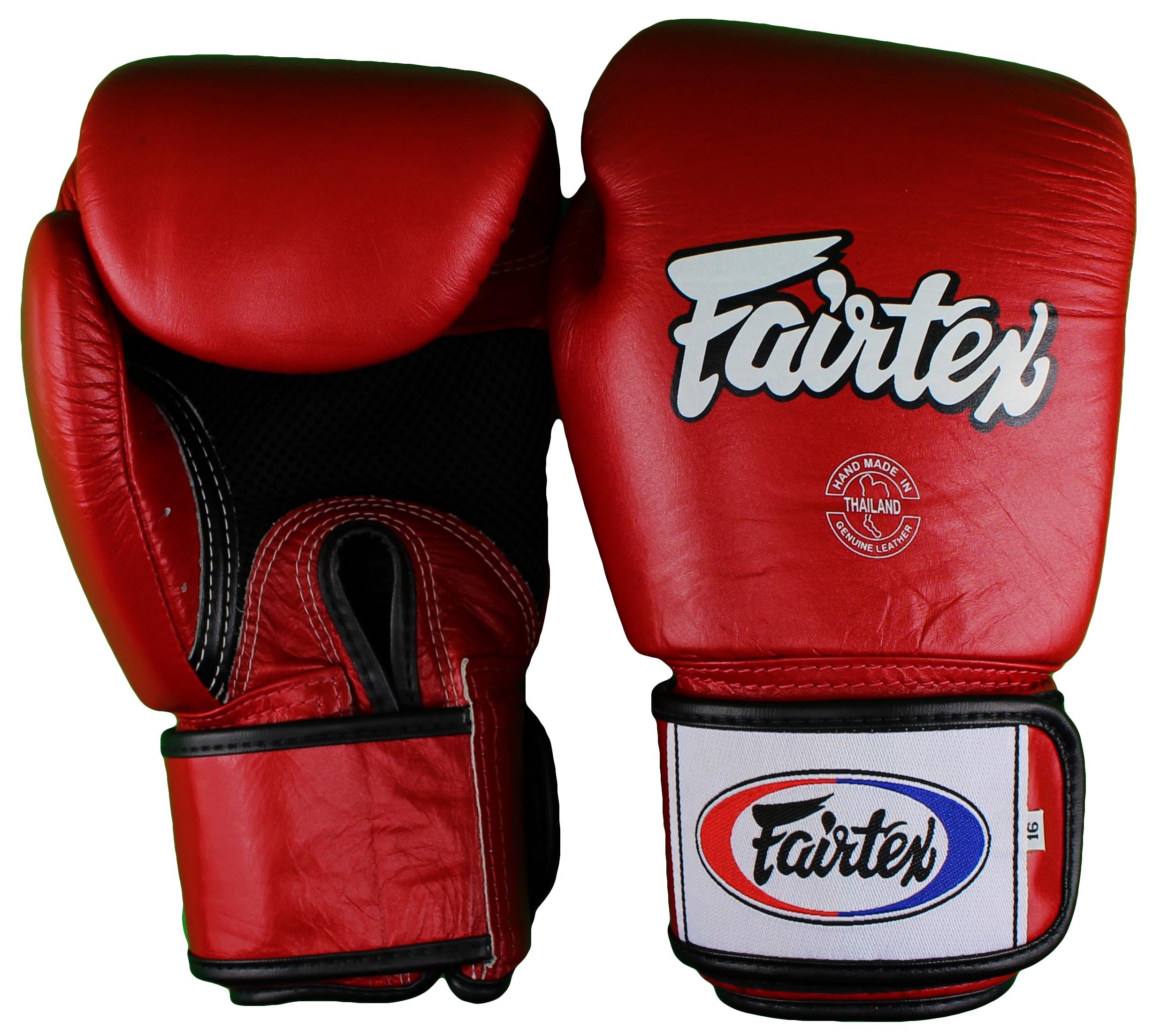 Fairtex Breathable Thai Style Training Gloves-Red-12oz. — image 1