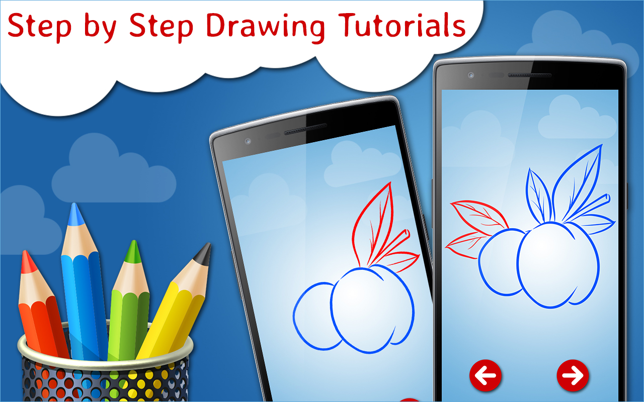 Draw Using App How to Draw Fruits Step by Step Drawing App - App on Amazon Appstore