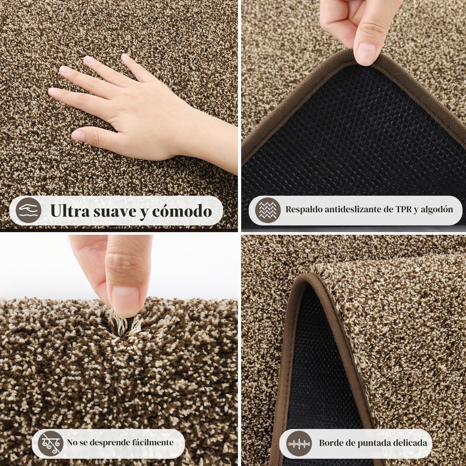 Enyhom Alfombra Pasillo Larga 80 x 300 cm, Moderna Absorbente Alfombra Cocina Lavable Esponjosas Tapete Cocina Entrada, Alfombra Antideslizante para Pasillos, Entrada, Dormitorio, Lavandería