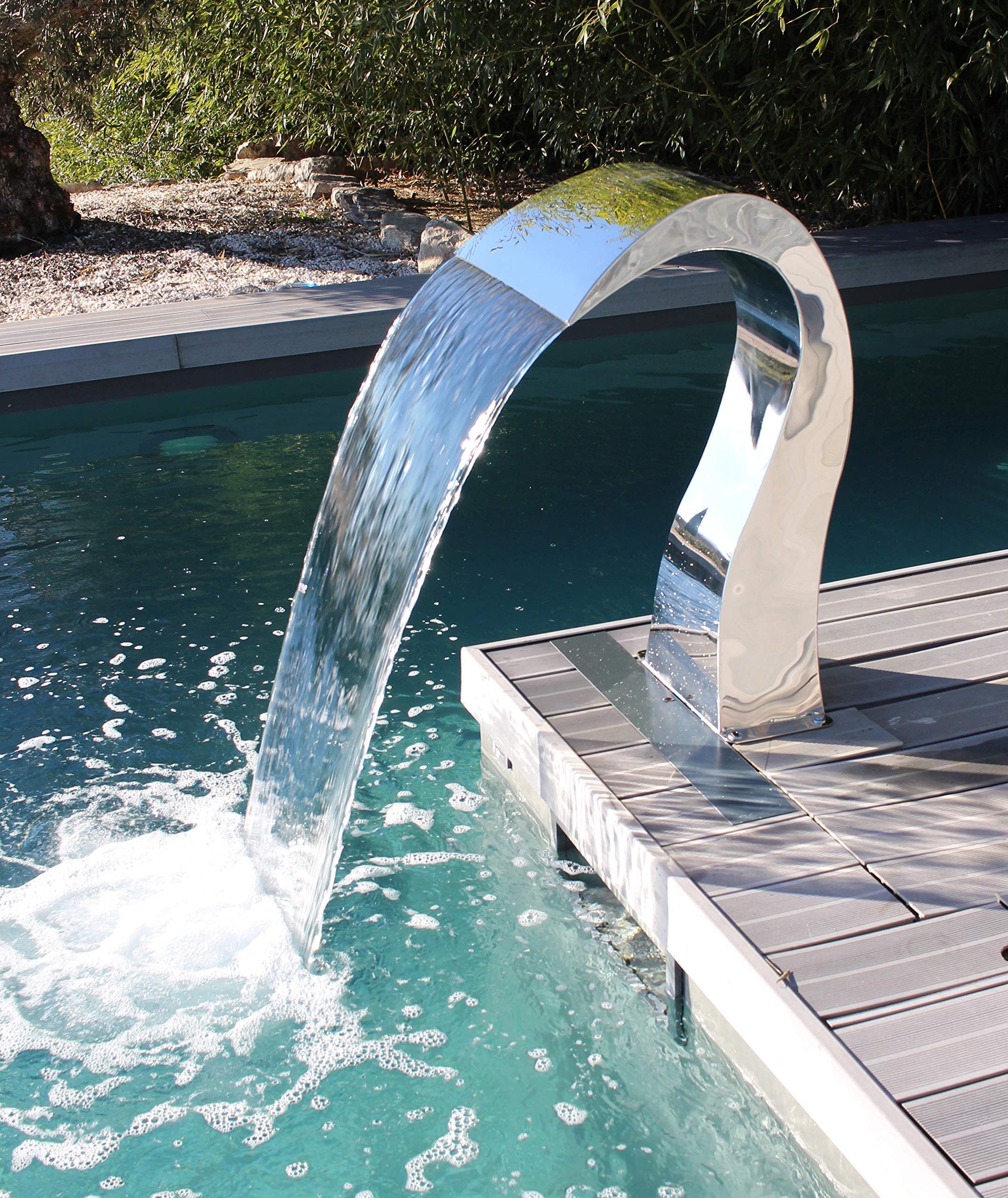 Fontaine Piscine Bassin Modèle Demi cœur Hauteur 80,5cm / Larg 47cm