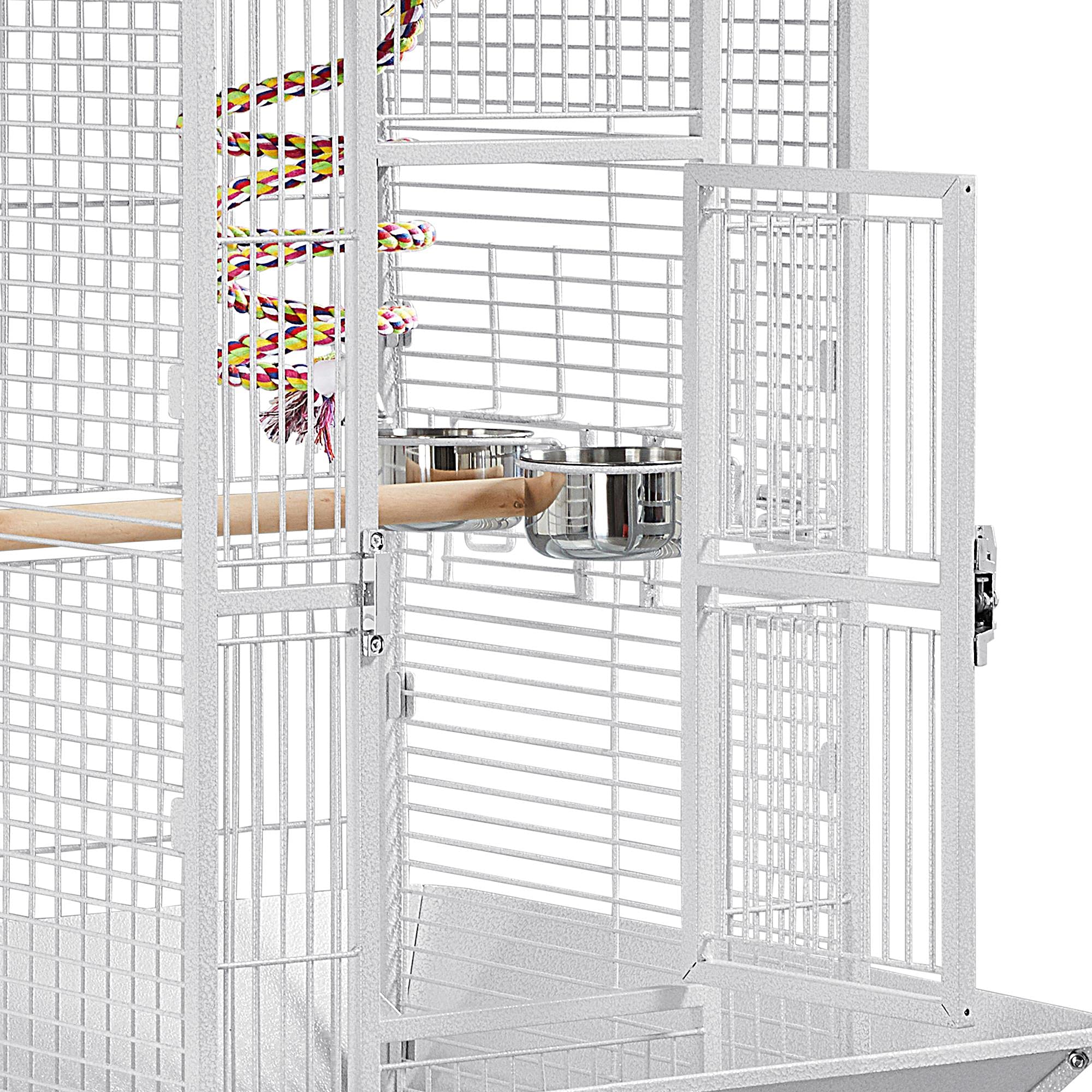 Yaheetech Vogelvoliere großer Vogelkäfig Vogelhaus Papageienkäfig Tierkäfig 156 cm hoch