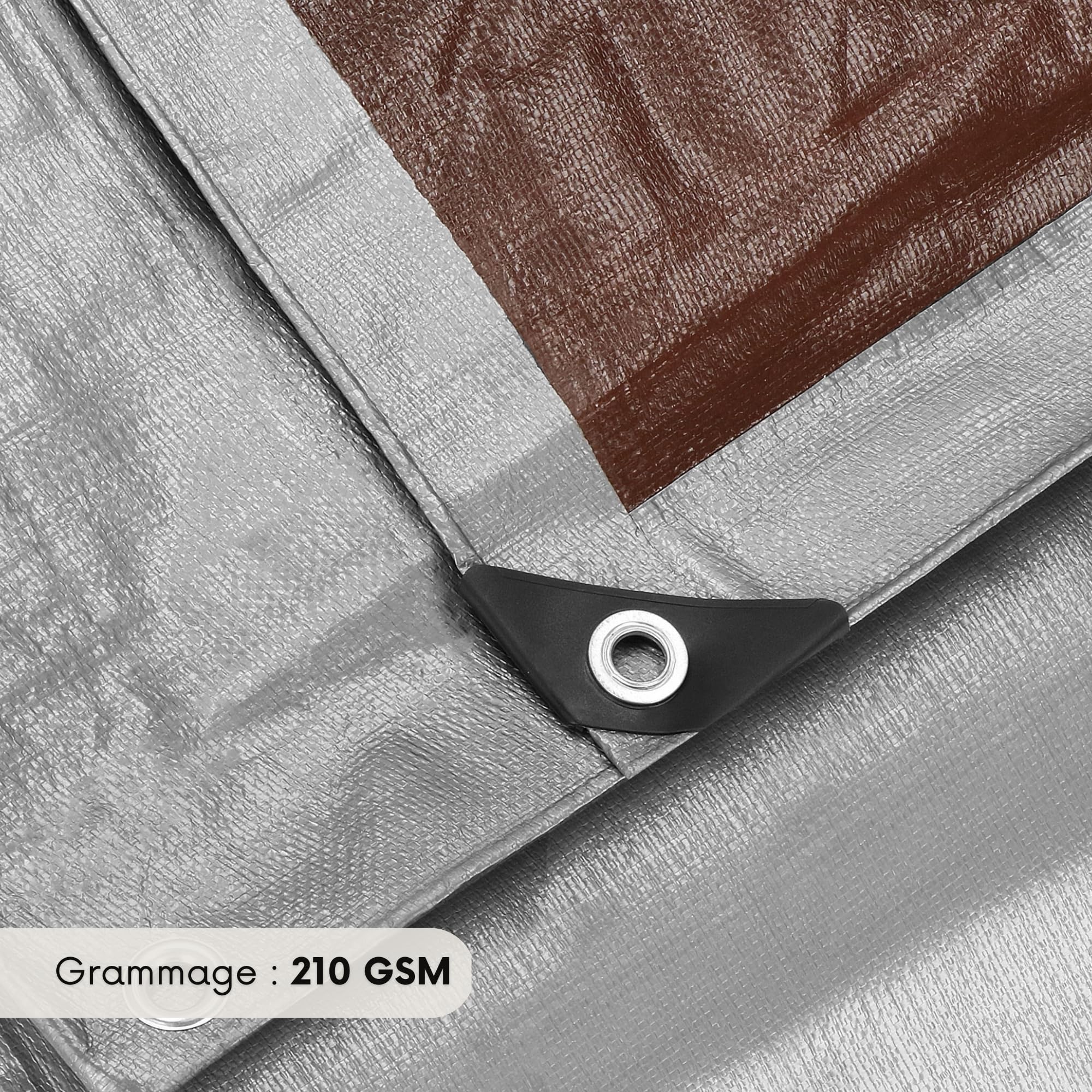 SPRINGOS Bâche de Protection avec œillets étanche 4 x 7 m indéchirable Bâche de Protection pour Bois de cheminée Meubles de Jardin PE 210 g/m2 résistant