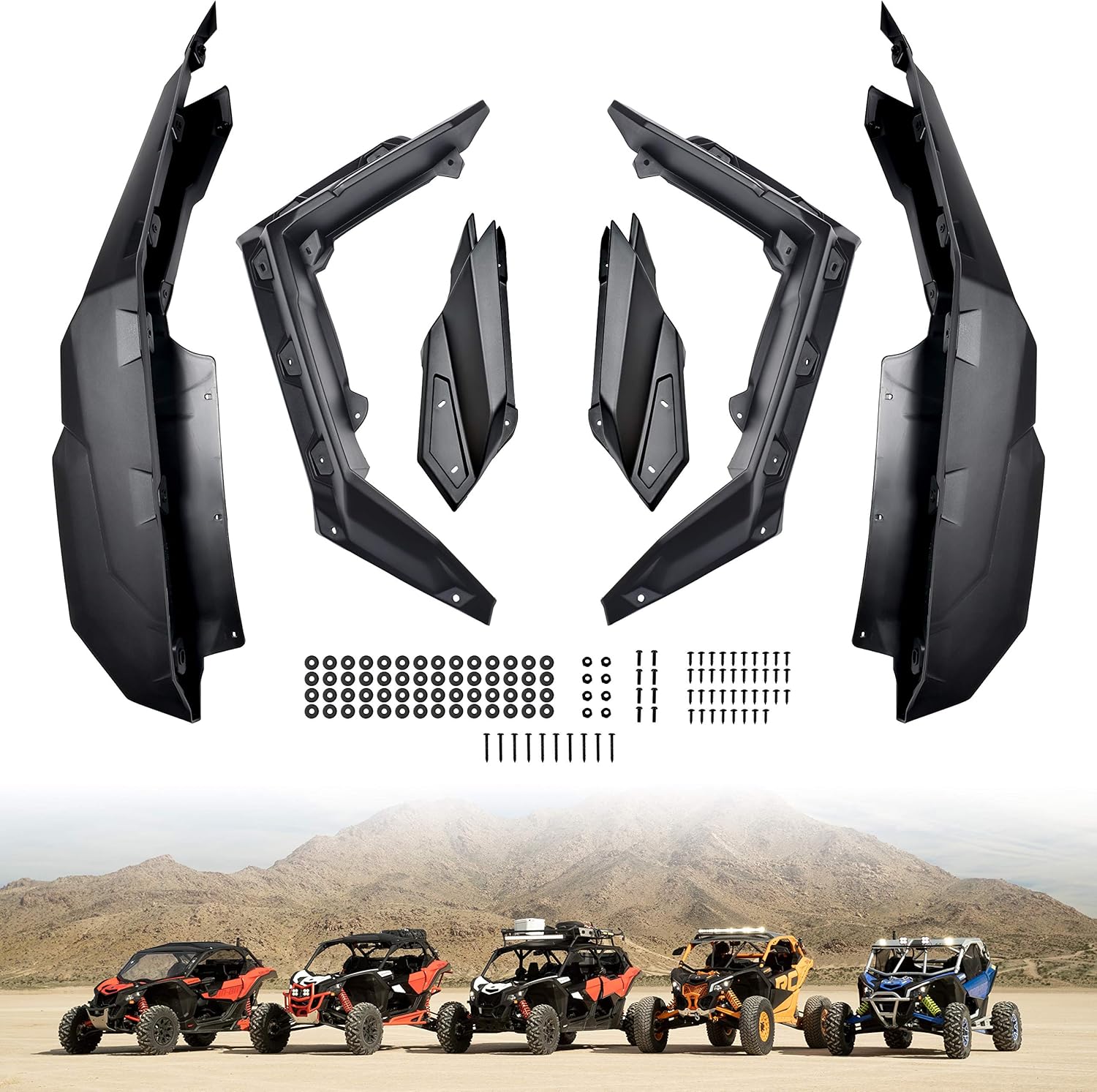 SAUTVS Extended Fender Flares Mud Flaps Mud Guards