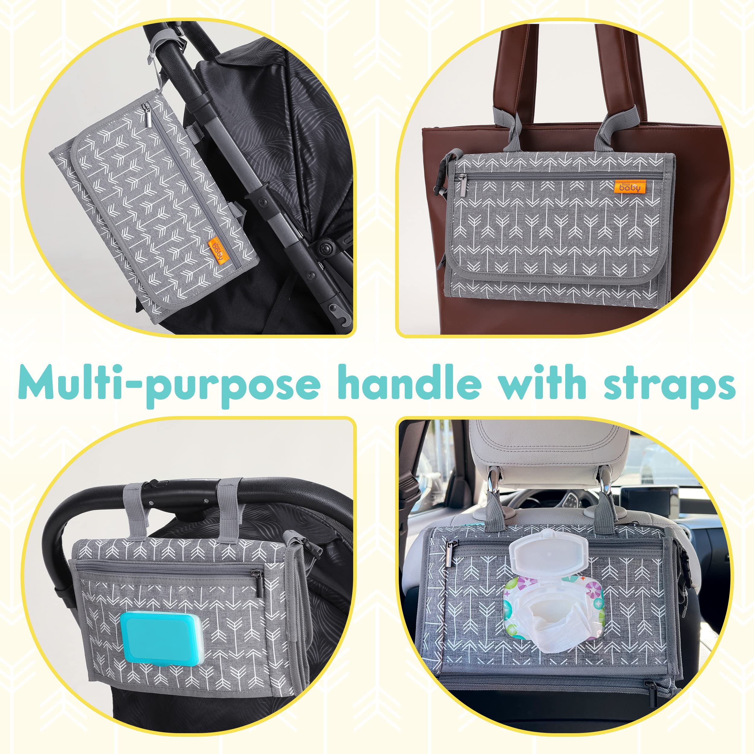 Kopi Baby Cambiador de pañales portátil – Cambiador de bebé y bolsa de viaje cambiador de pañales, cambiador de bebé de diseño inteligente, cambiador portátil para bebé, cambiador de bebé, regalo para