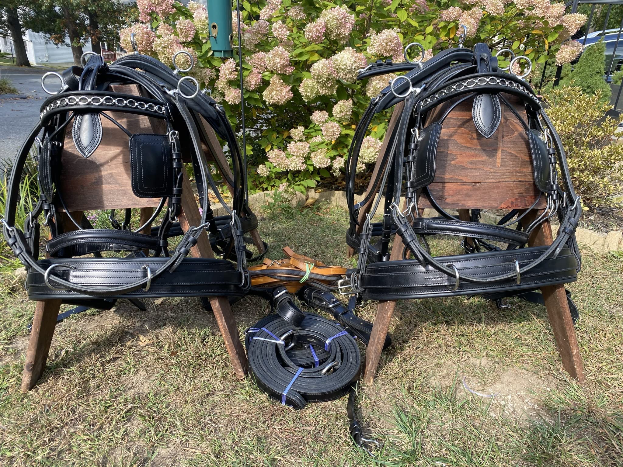 Leaders Leather Marathon Harness for Full or Horse Size - Pair