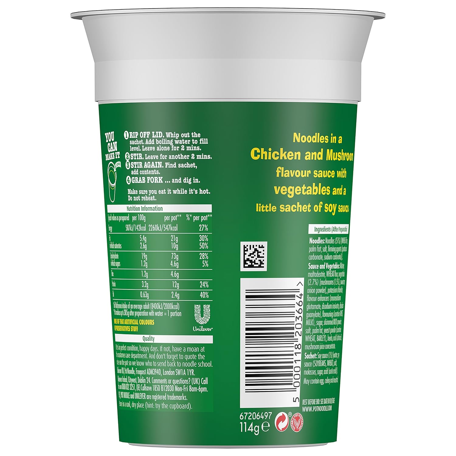 Buy Pot Noodle King Chicken and Mushroom Flavour 117 g Online at Lowest