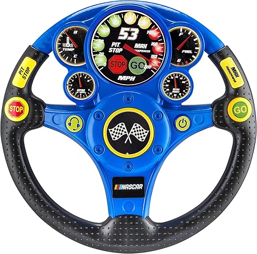 NASCAR Racing Wheel Rev N Roll Steering Wheel for Kids Toys