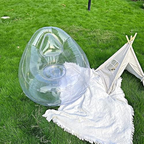 Miniatura 3 de Baiao Silla inflable, sofá inflable transparente, sofá inflable, puf, sofá perezoso para habitación, muebles divertidos para interiores y exteriores