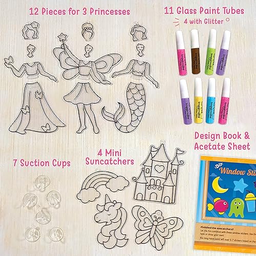 Miniatura 2 de Imagimake Window Art Princess  Kit de atrapasoles  Artes y manualidades para niños de 6 a 8 años  Juguetes para niñas de 6 a 8 años  Regalos de