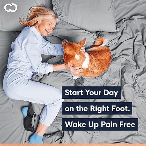 Miniatura 4 de Copper Compression Calcetines nocturnos para fascitis plantar. Bota de estiramiento suave para el dolor de pies y metatarsalgia. Recuperación