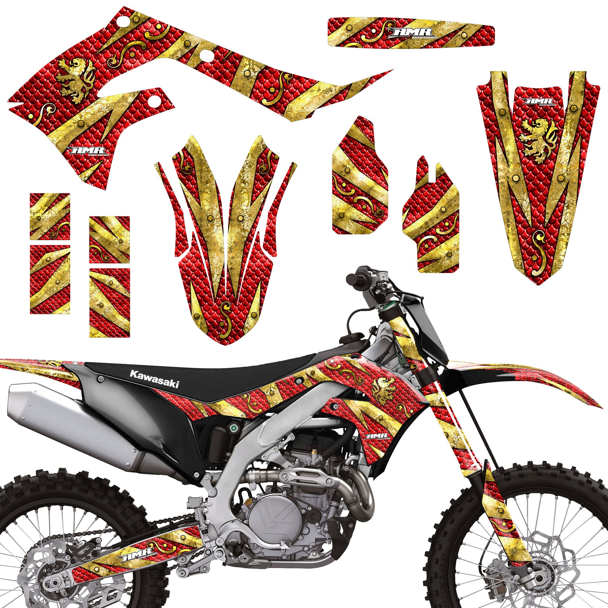 Amazon.com: AMR Racing MX Dirt Bike Graphics kit Sticker Decals