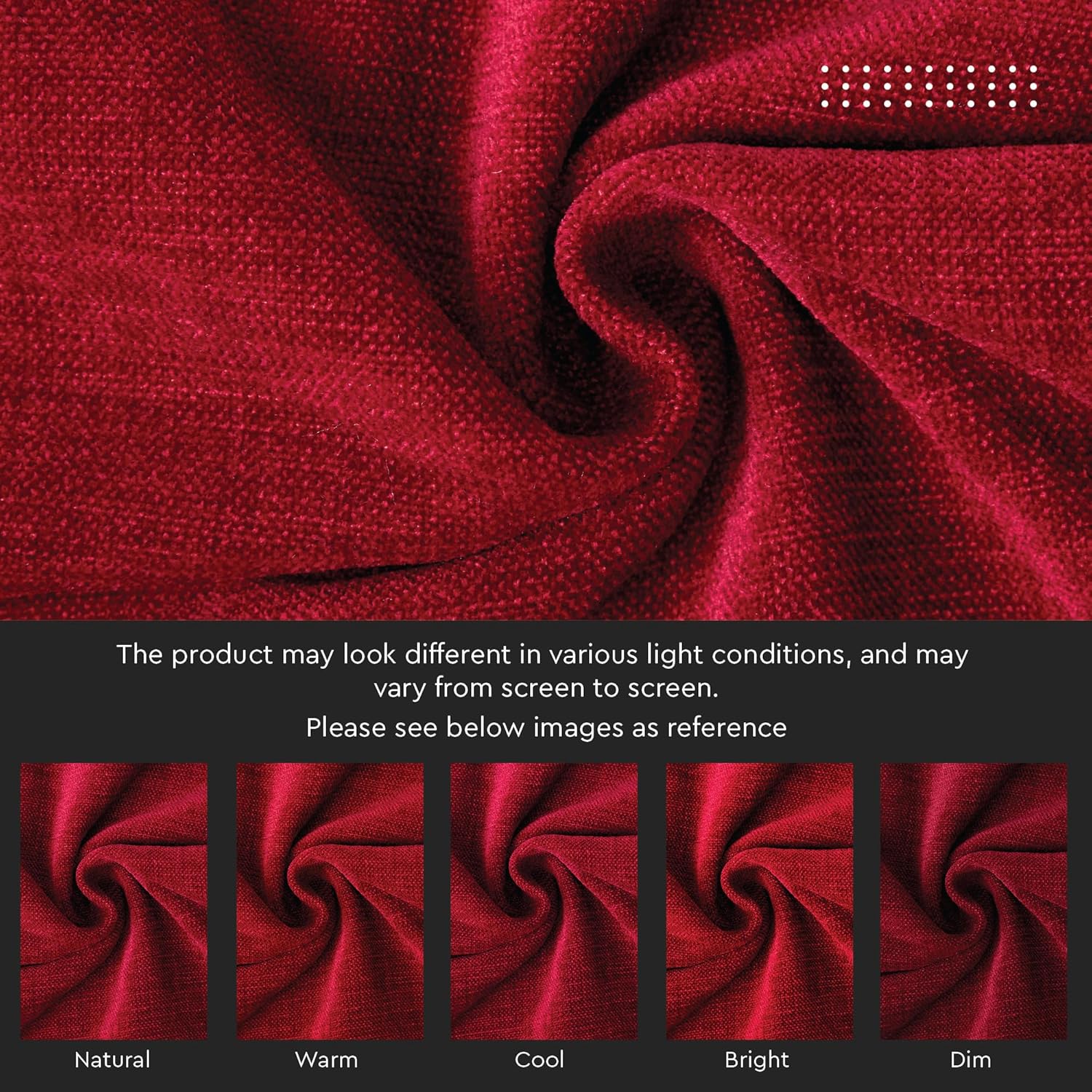 Encasa XO Thick Chenille Throw Pillow Covers Set of 2 | Scarlet Red - (20"x20") (50x50 cm) | Decorative Accent Square Throw Pillow Cases for Couch, Home Decor, Sofa