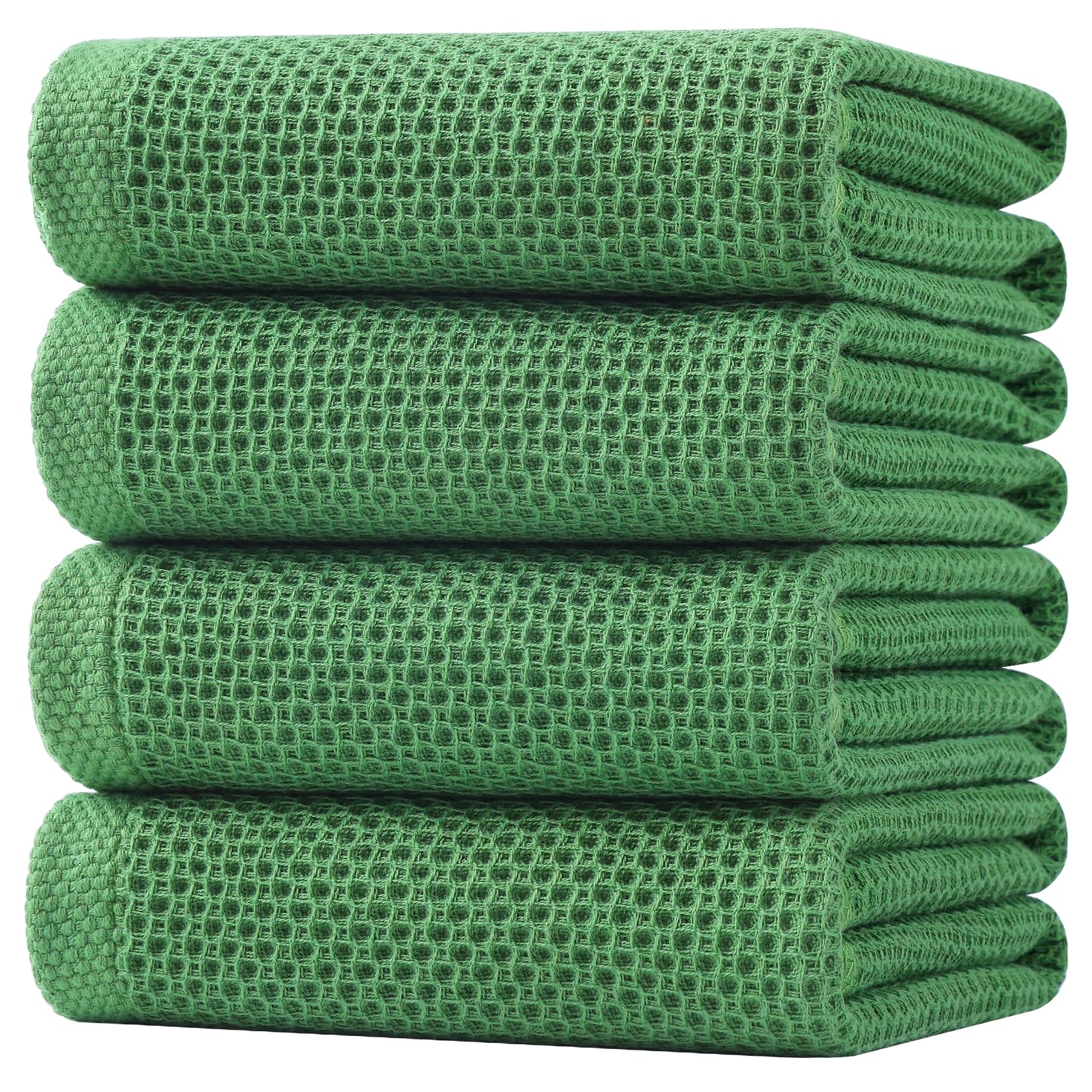 Homaxy 100% Cotton Oversized Waffle Weave Kitchen Towels 4-Pack