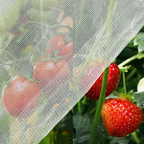 Unves 8x10ft Garden Netting, White Mosquito Net Insect Mesh Bird