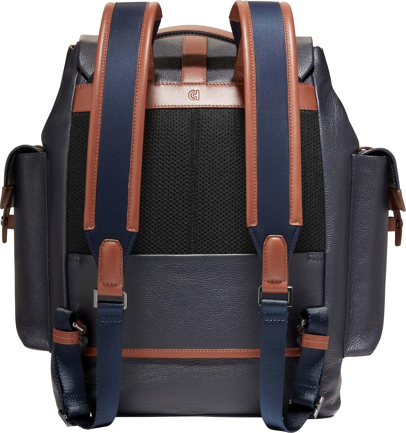Cole Haan Men's Triboro Rucksack, Navy Blazer/New British Tan - Image 3