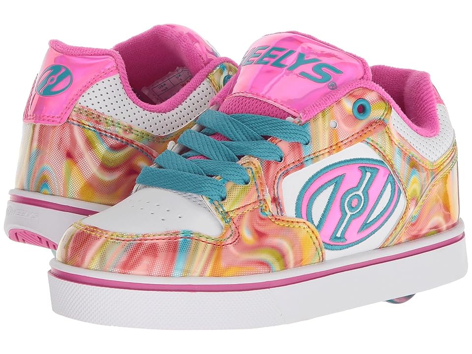 

Heelys Motion Plus (Little Kid/Big Kid/Adult) (White/Pink Metallic/Swirl) Kid's Shoes