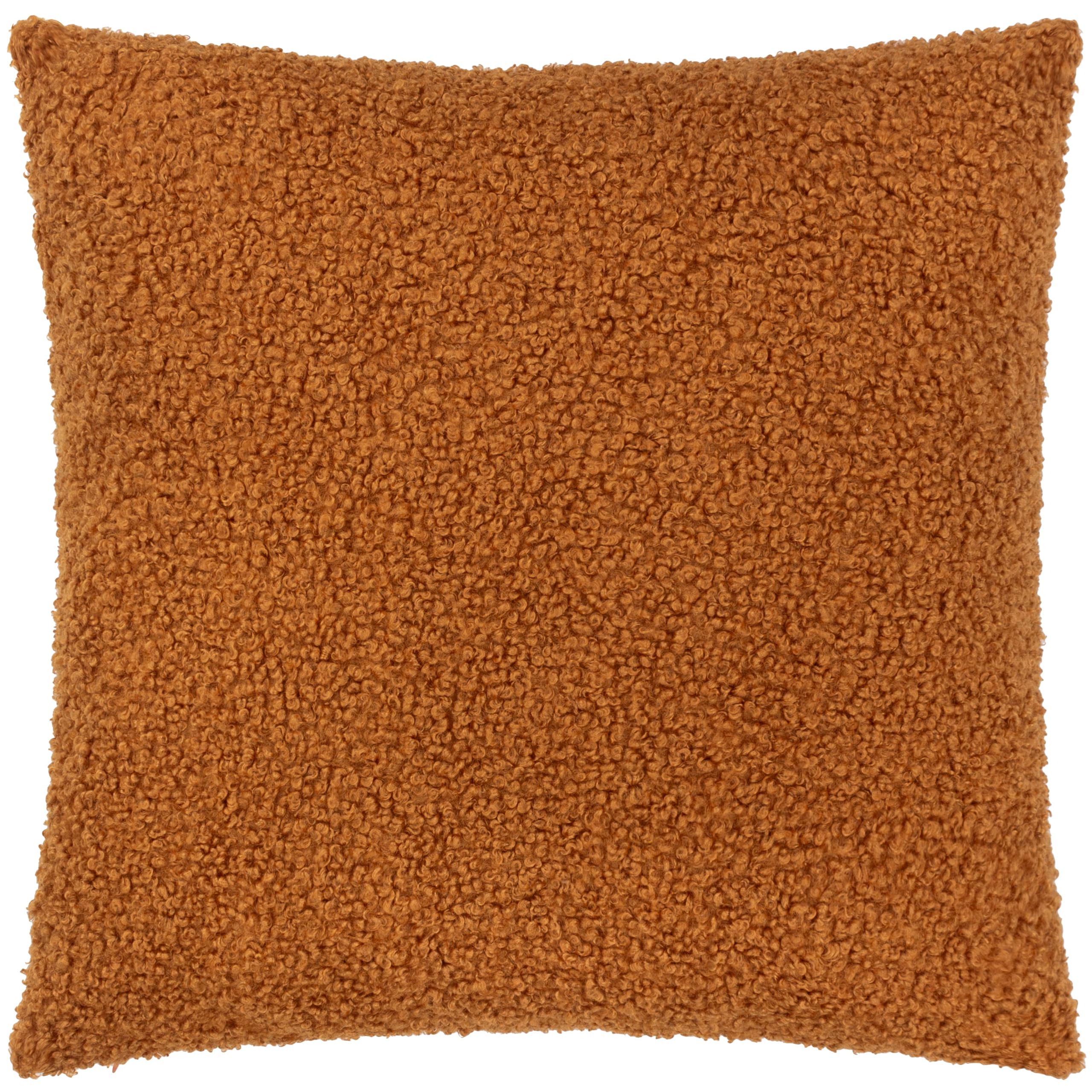 Yard Cabu Cushion Cover – Scandi Minimalist Chunky Boucle Textured Decorative Case (Ginger - 55x55cm)