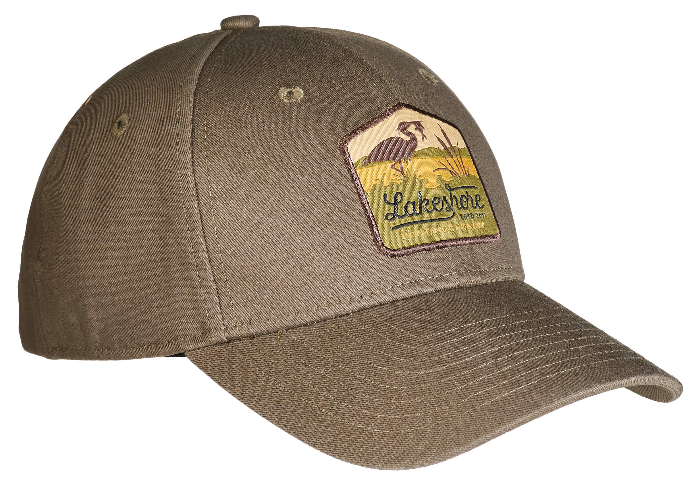 Lakeshore® Hunting Cap, Fishing Outdoor Cap, Olive, 100% Cotton, Men and Women