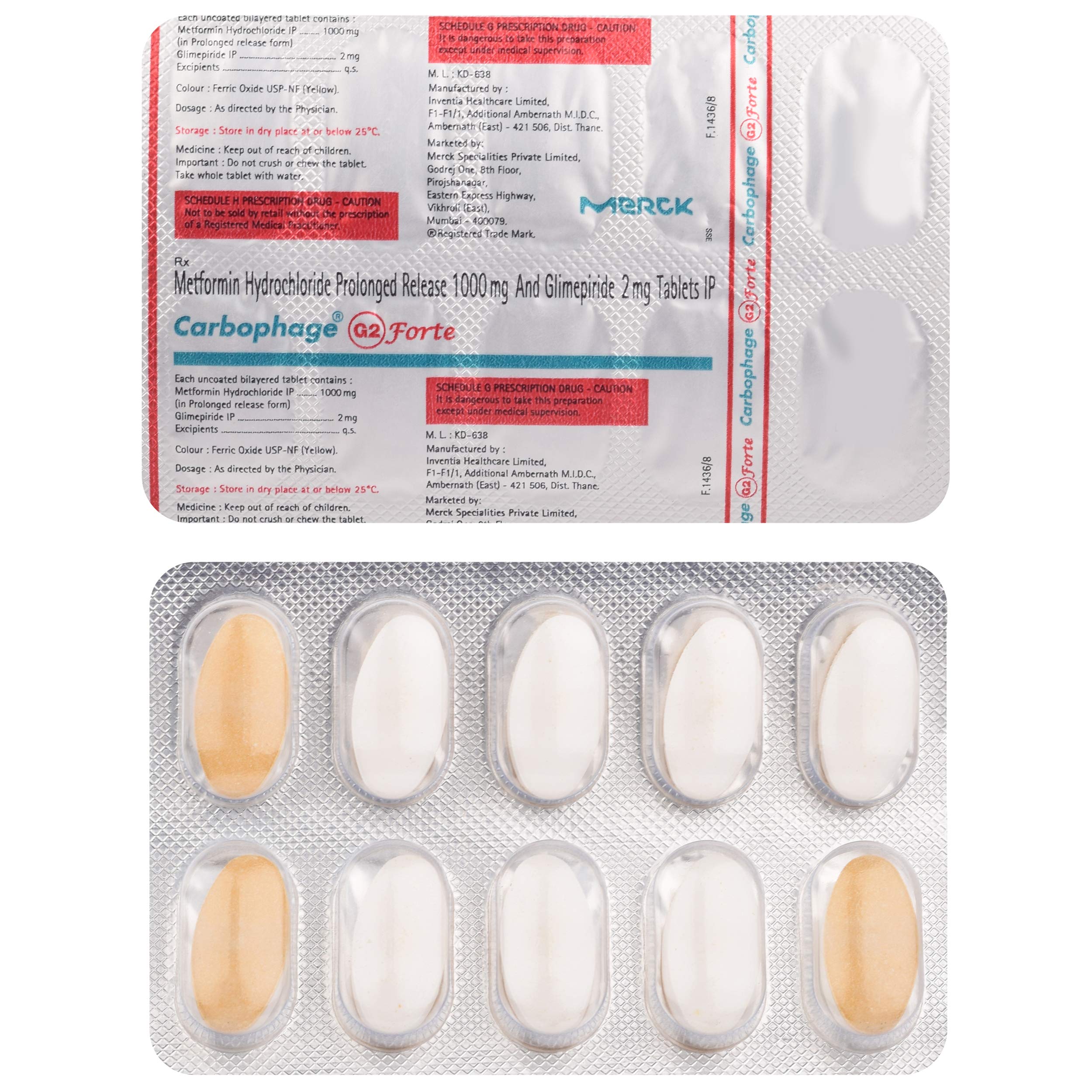 Carbophage G2 Forte - Strip of 10 Tablets