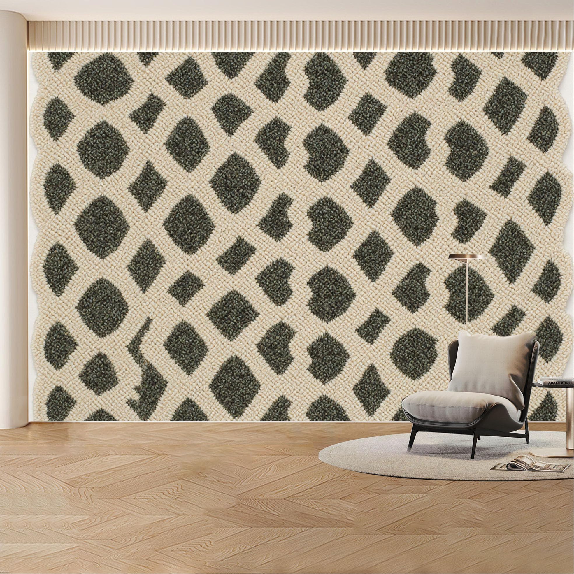 Custom Wall Mural Wallpaper Geometric Pattern Design Removable SelfAdhesive Large Photo for Living Room， Bedroom， Office， Modern Minimalist Nordic Style