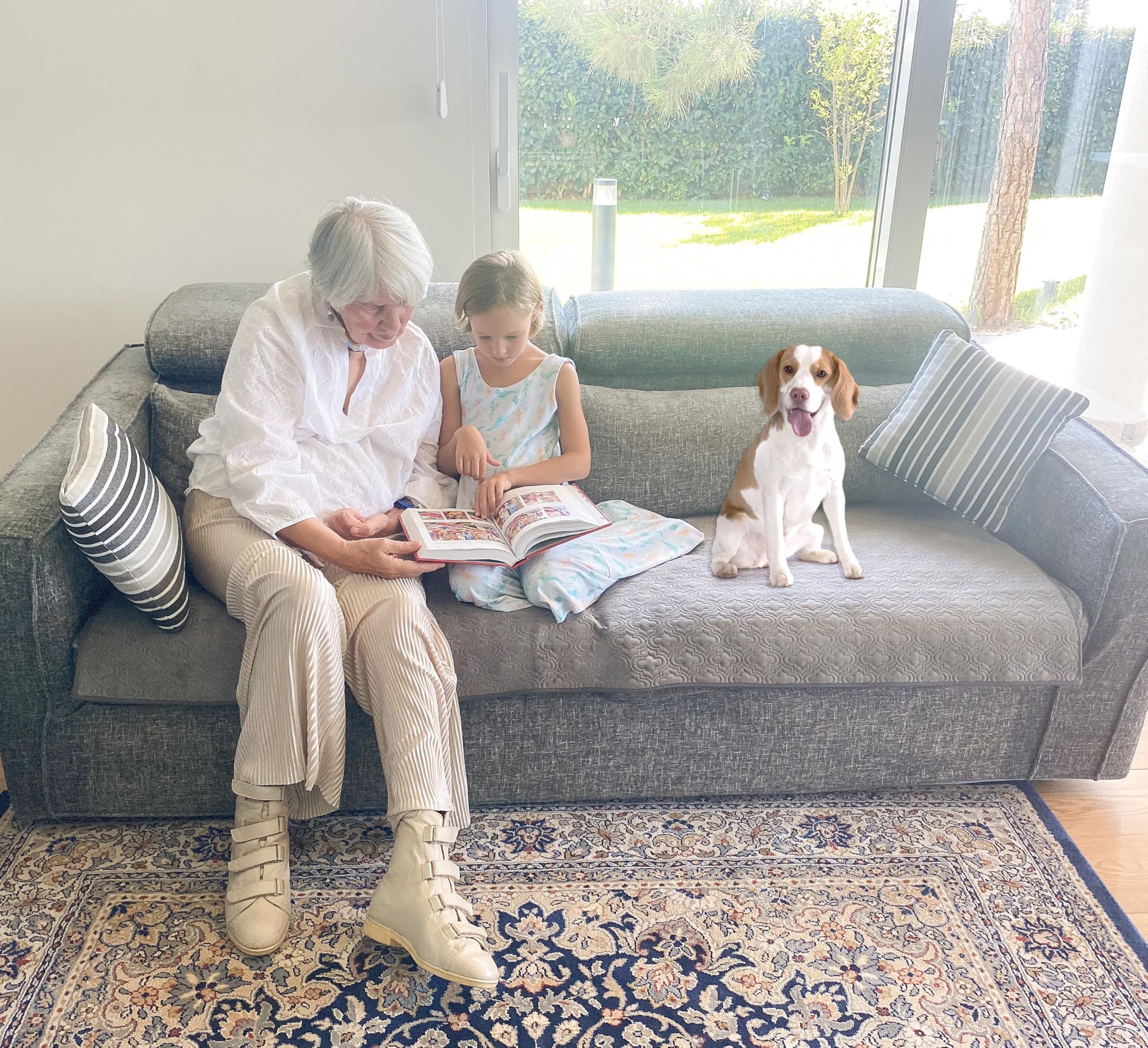 Loùla Waterproof Sofa Cover–Ultra-Absorbent (2820mL), Non-Slip 3-Seater Couch Protector, Shield for Pets, Kids, Incontinence, Multi-Use for Sofa, Car, Wheelchair & Office Chair (Dark Grey)