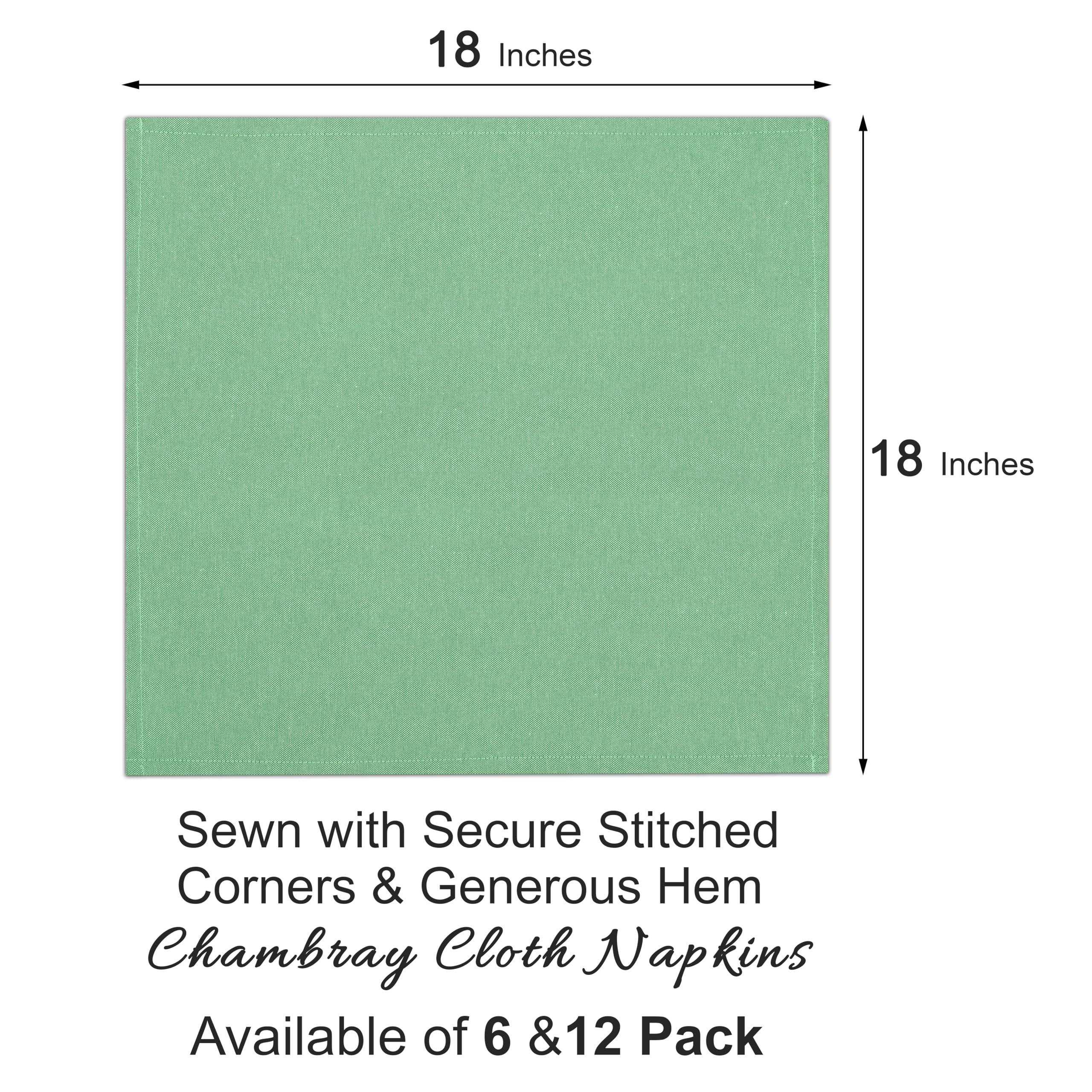 RUVANTI Indi Genious - Juego de 12 servilletas de tela reutilizables de 45.7 x 45.7 cm, lavables, suaves y duraderas, servilletas de mesa de polialgodón para fiestas, Navidad, Acción de Gracias, bodas