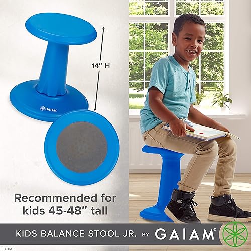 Miniatura 2 de Gaiam Kids Silla de escritorio con taburete oscilante – Silla de escritorio alternativa flexible para asiento | TDAH sensorial Fidget Core Rocker