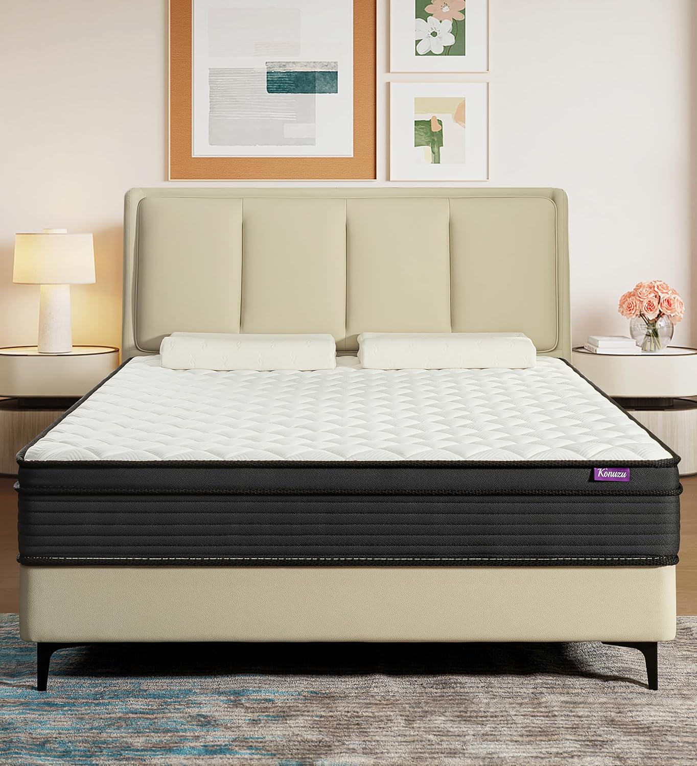 Queen Mattress,12 Inch Memory Foam Hybrid Mattresses in a Box with Individual Pocket Spring,for Pressure Relief & Motion Isolation Queen Size Mattress. Queen 12 inch