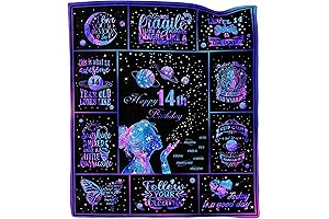 14th Birthday Blanket, Best Fun Gifts for 14 Year Old Girls, Warm...