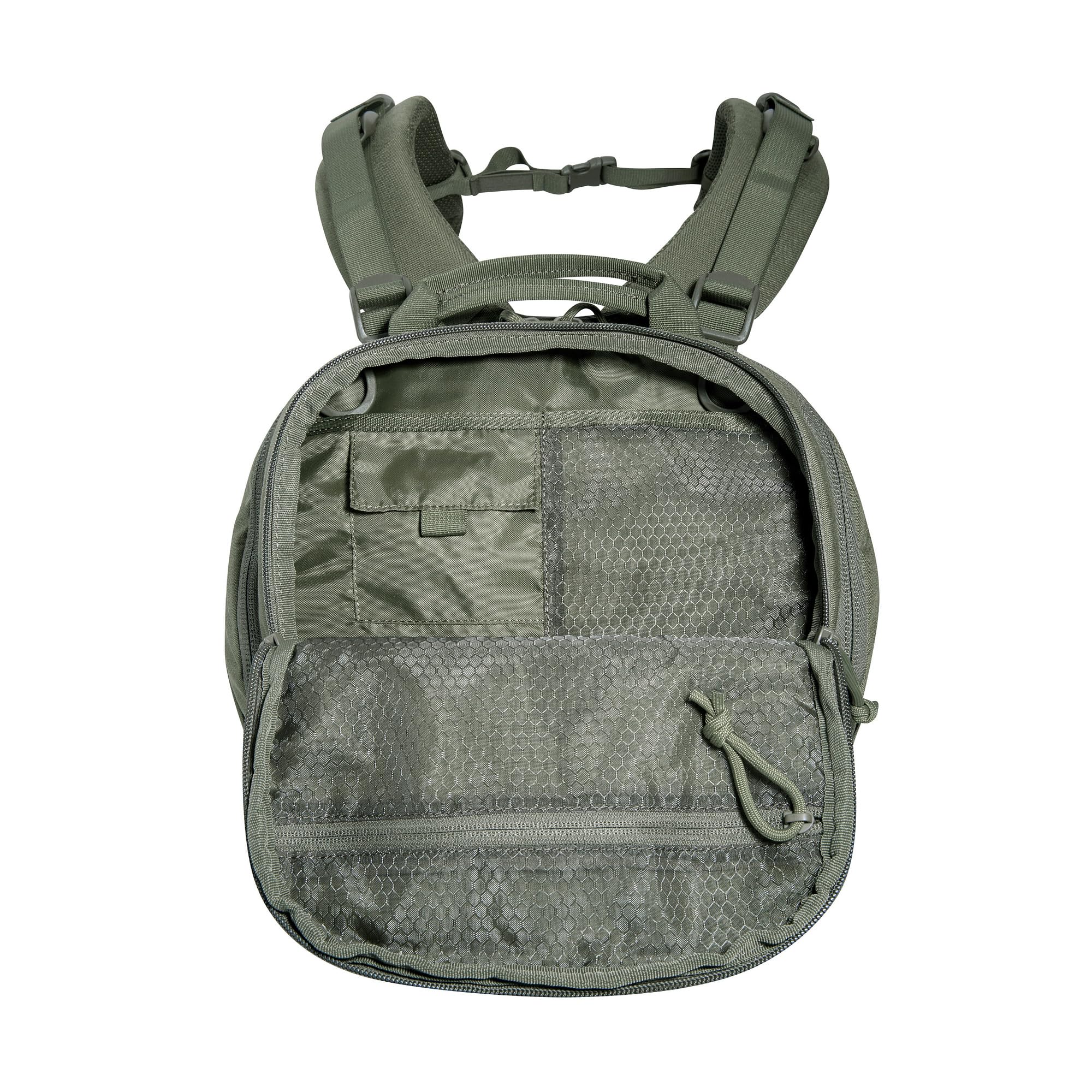 Tasmanian Tiger TT Modular Pack 30 SL Ergonomiczny plecak wędkarsko-turystyczny z regulowanym tyłem; plecak trekkingowy o pojemności 30 litrów z 2 dodatkowymi organizerami, czarny