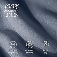 Vista 4 de Bare Home Funda nórdica extra larga para cama individual/individual - 100% lino europeo - transpirable y duradera - Funda de edredón con funda