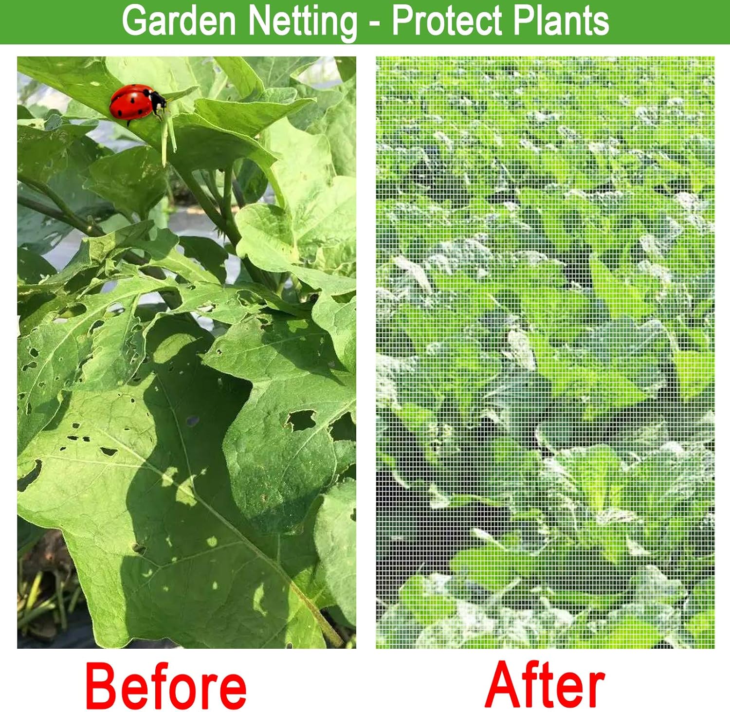 KY-YPFW 10x33 Ft Garden Netting Plant Covers - 0.032" x 0.04" Ultra Fine Mesh Protect Vegetables Fruits Flowers Plants Crops Greenhouse Row Cover Protection Screen Barrier Net for Birds Animals, White : Patio, Lawn & Garden
