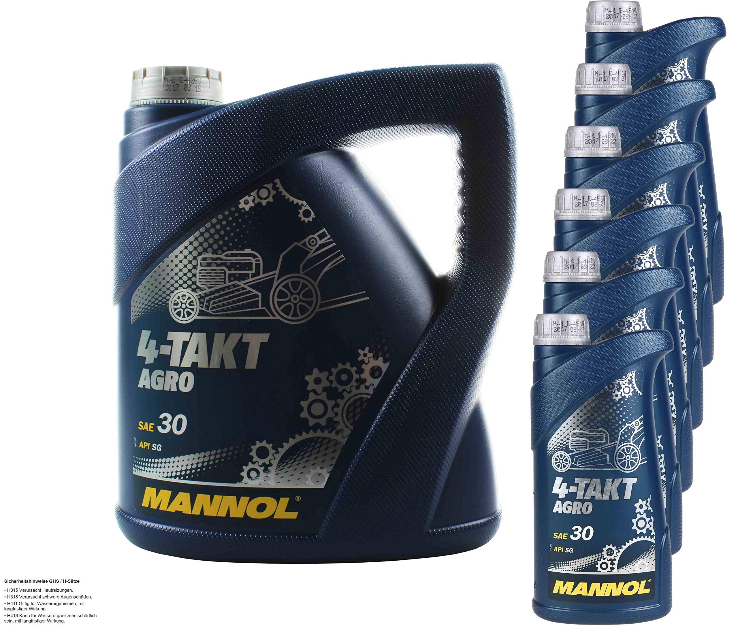 Aceite de motor original Mannol SAE 30 de 4 tiempos AGRO API SG 11191935, 10 litros