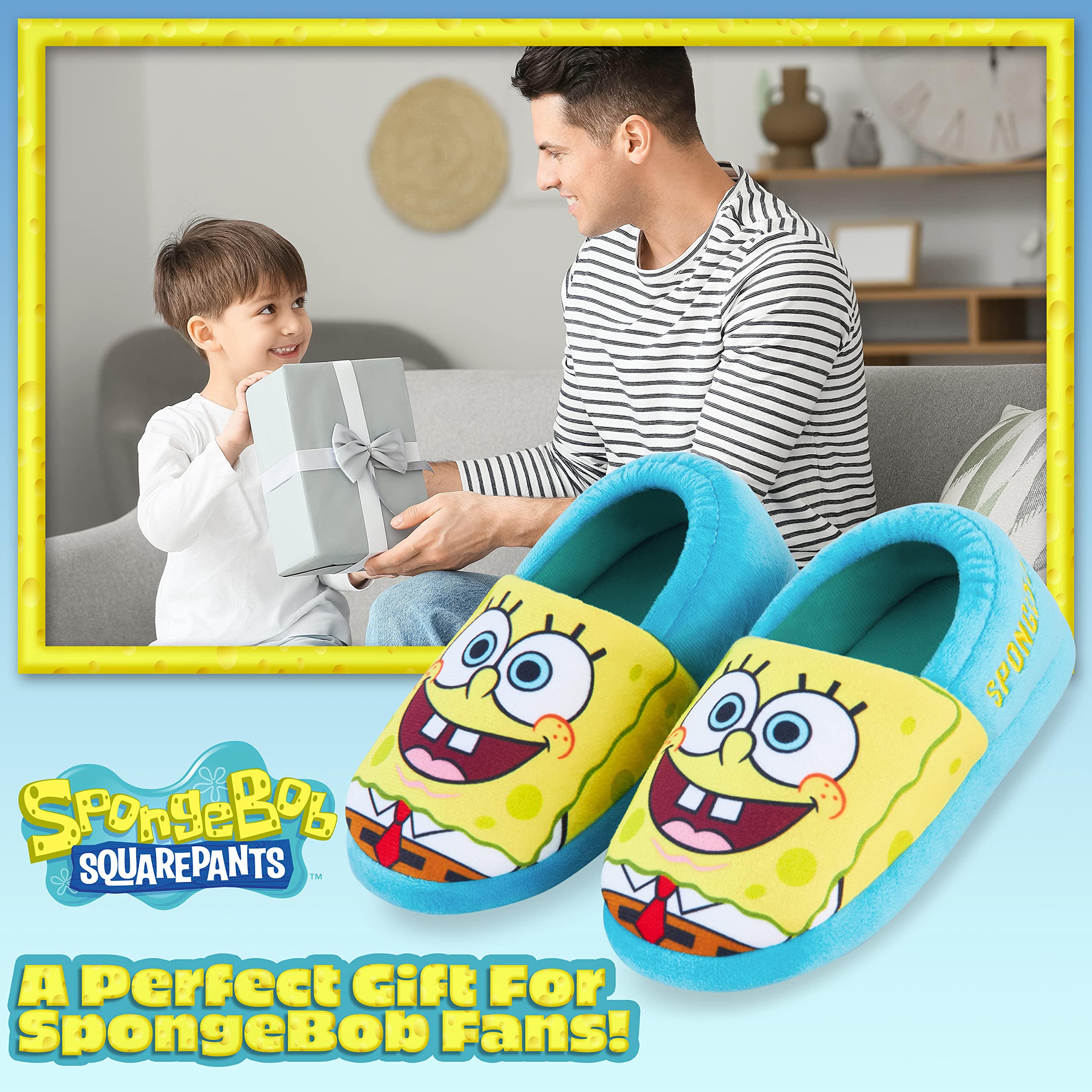 SPONGEBOB SQUAREPANTS Dziecięce kapcie chłopięce Spongebob