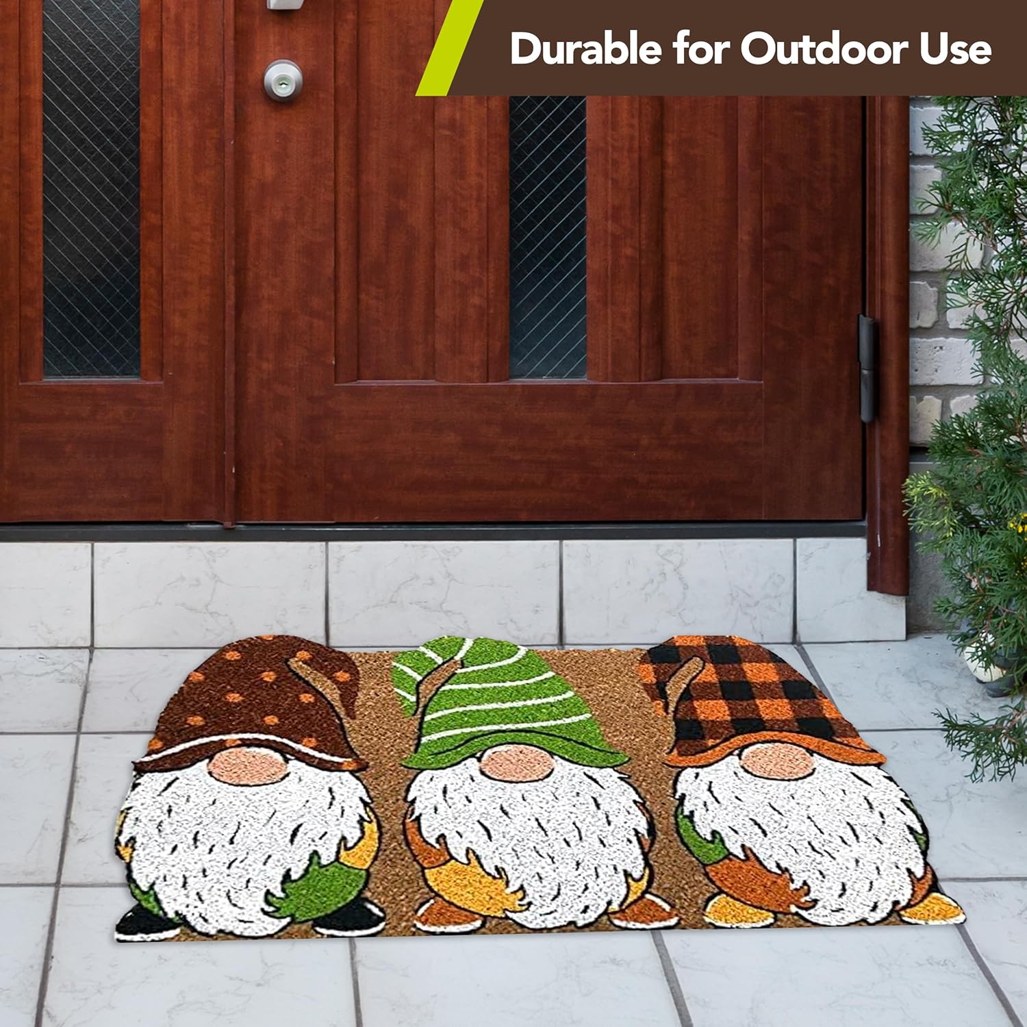 Briarwood Lane Fall Gnomes Natural Fiber Coir Doormat