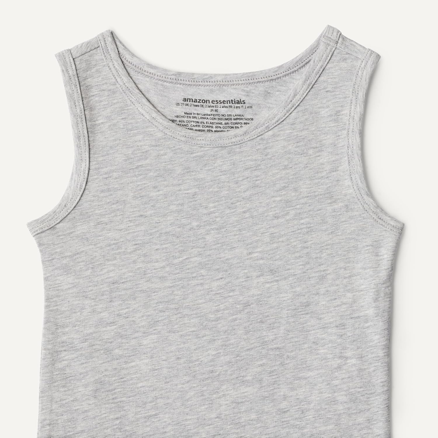 Amazon Essentials Boys' Cotton Jersey Tank Top Undershirt, Pack of 5