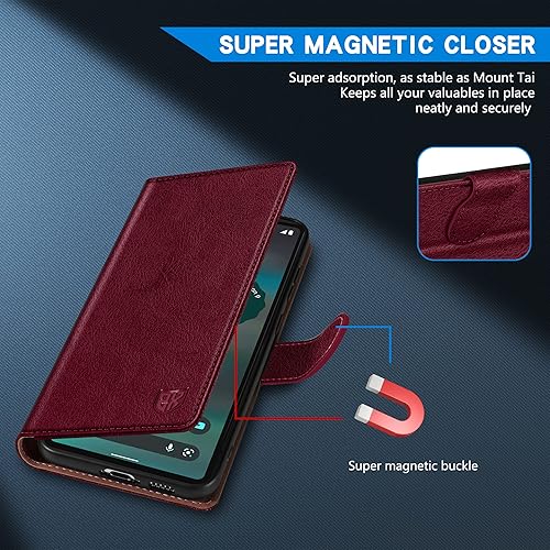 Miniatura 3 de ZZXX Funda tipo cartera para Google Pixel 6a con bloqueo RFID, ranura para tarjetas, función atril, cierre magnético, funda protectora de cuero para