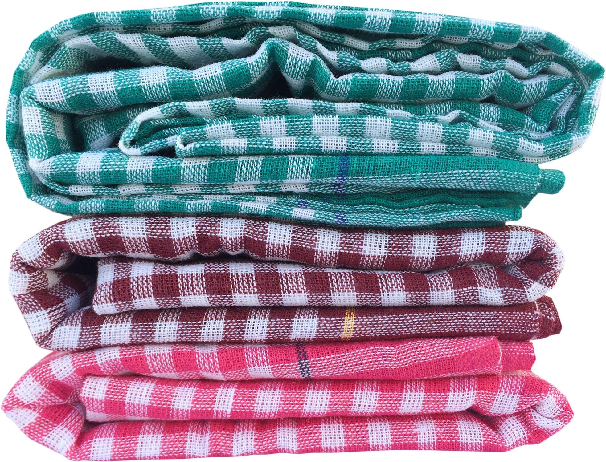 Fancyadda Handloom Cotton Large Size Light Weight Multicoloured Bath Towels (Pack of 3, 32x62 inches)