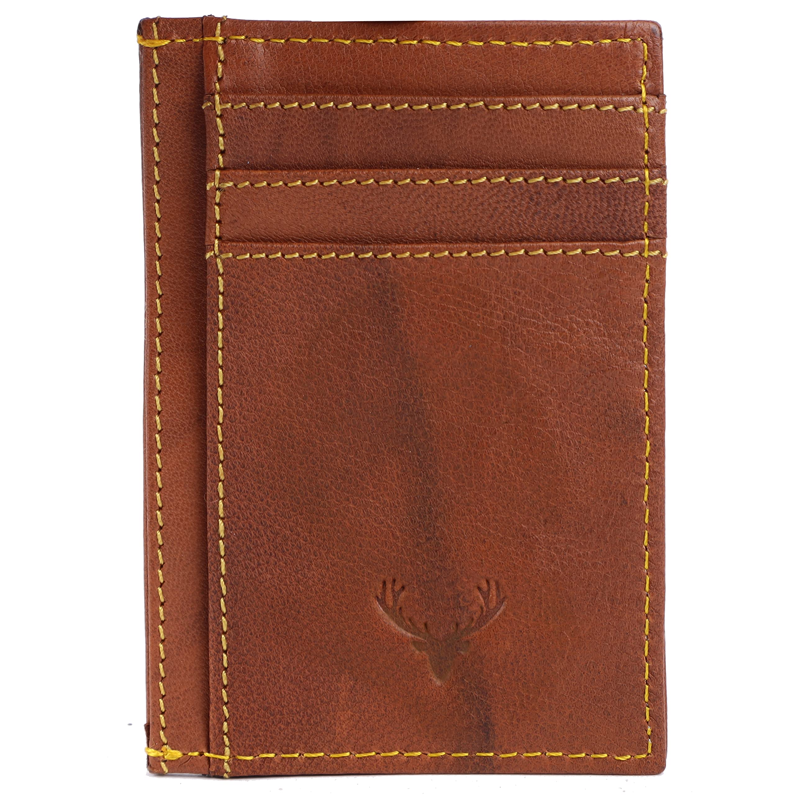 urban leather Leather Credit Card Holder -Slim Minimalist Front Pocket RFID Blocking Leather Wallets for Men Women (Tan)(CC001-TAN_BZ)-picture-41