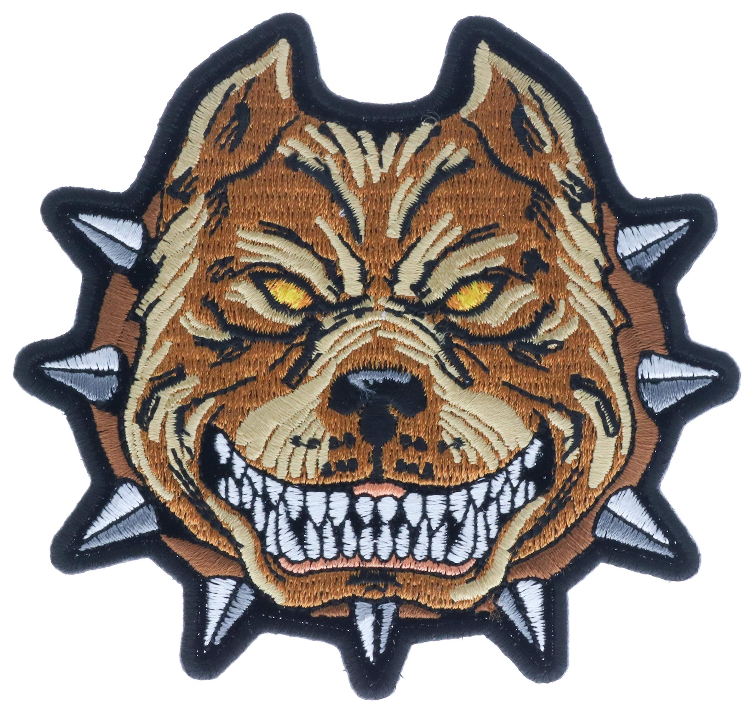 Brown Pit Bull Dog Small 4" Embroidered Patch IVANP6563i