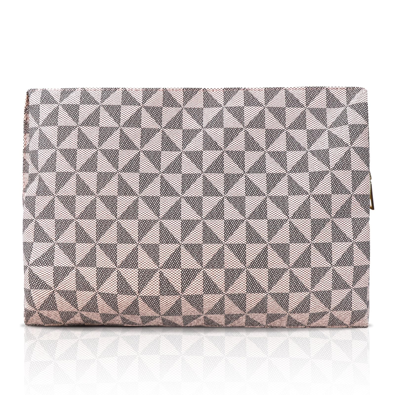 Leather Cosmetic Bag - Roomy, Durable, Your Beauty Essentials - Travel makeup bag-Great Gift for Girlfriend,Wife,Mother.